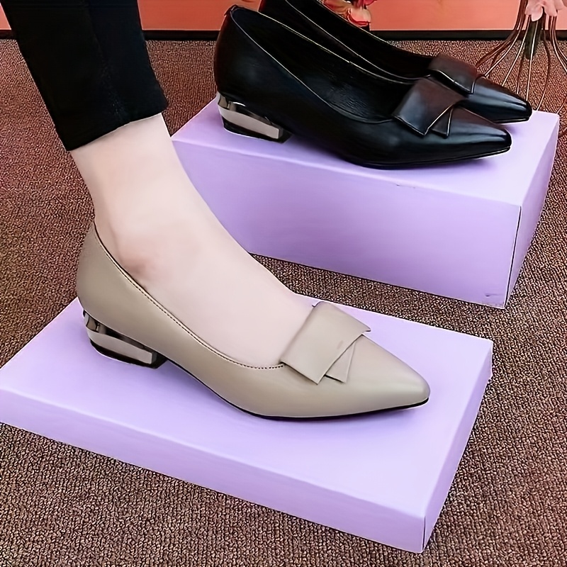 New Women'S Soft faux leather Flats with a Pointed Toe, Soft Sole, And Versatile Design for Spring And Autumn, Perfect for Mothers., Women Shoes