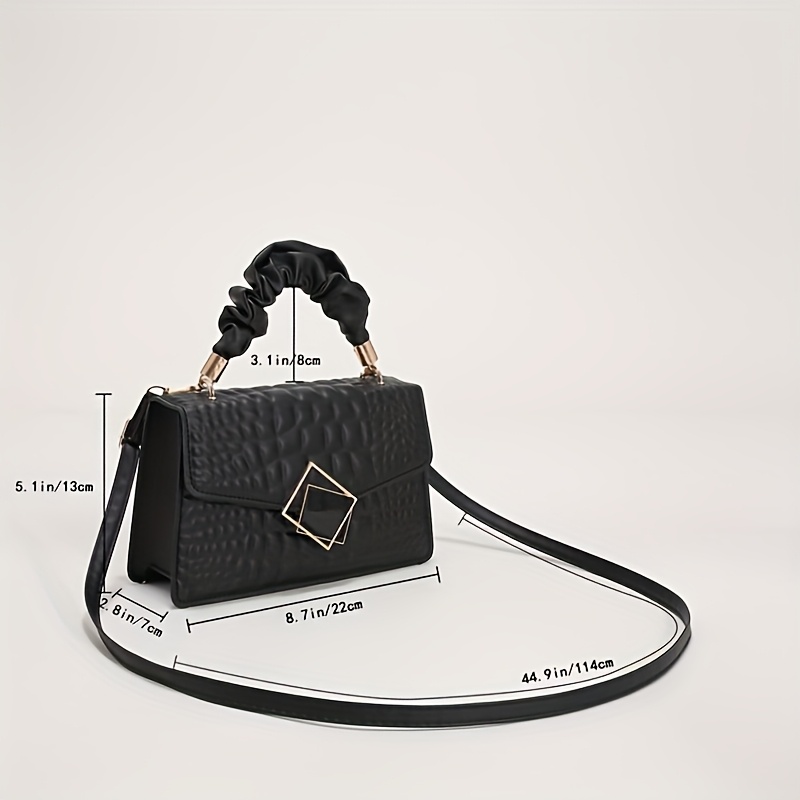 Bandolera Acolchada para Mujer con Correa de Cadena Dorada y Cierre de Broche - Bolso Urbano Chic Mediano, Forro de Poliéster, Disponible en /Verde Oscuro/Beige/Blanco - Versátil para Uso Casual y Profesional, Diseño Elegante, Textura Acolchada