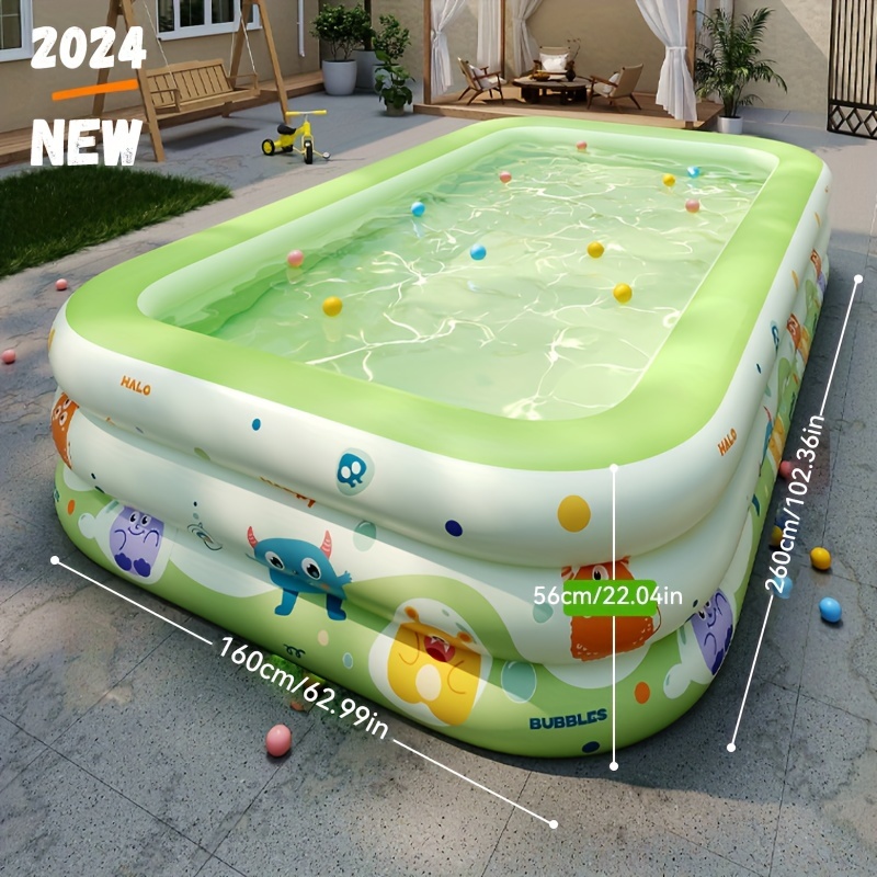 large inflatable swimming   layers durable pvc material suitable for family swimming outdoor entertainment multiple sizes     foldable storage perfect courtyard pool party supplies new year halloween christmas holiday gifts