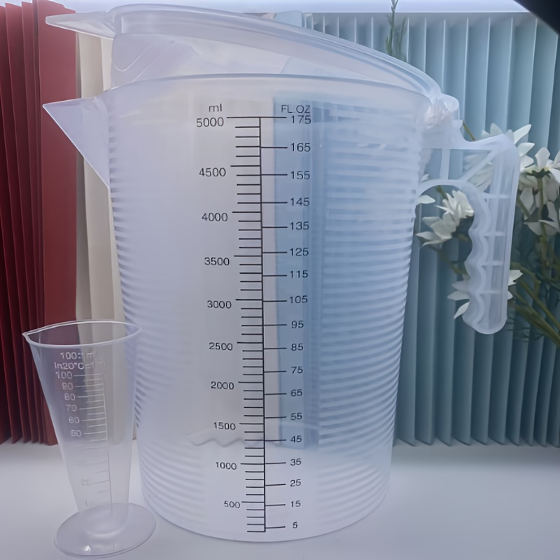 Pp Plastic Measuring Cups Set With 100ml Mini And 5000ml Jumbo Thickened Cups For Kitchen Baking Tools 2 Sizes