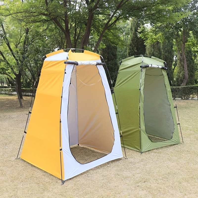 

Portable Outdoor Shower Locker Room Camping Tent, Privacy Toilet Shed With Ground Nail Wind Rope