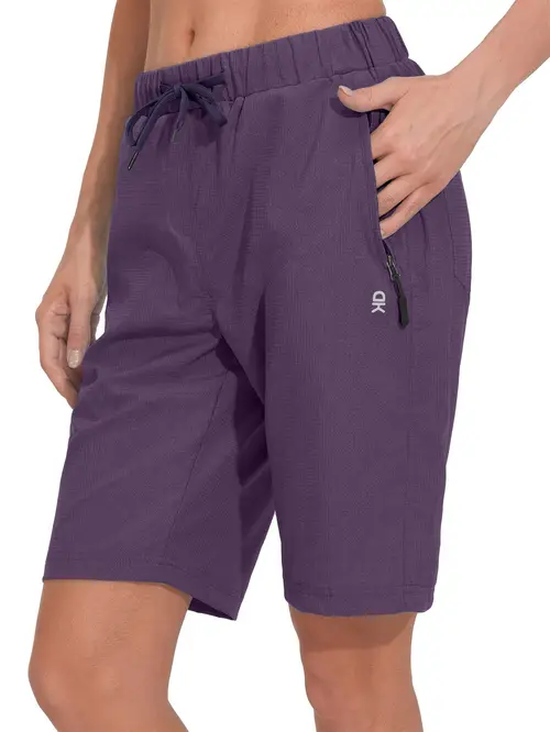 womens lightweight breathable hiking shorts quick dry golf shorts with zipper pockets air holes tech