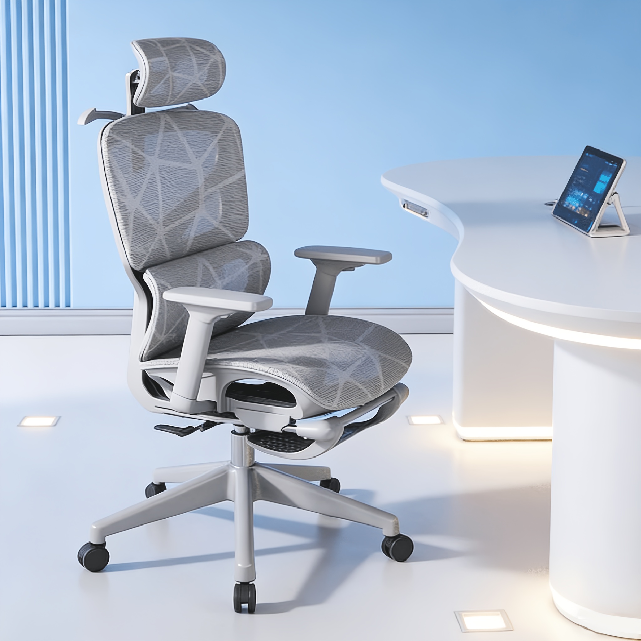 TEMU Office Chair With Reclining Function And Armrests, Gaming Chair With Casters, Height-adjustable Desk Chair, Ergonomic Office Chair, Armrests,
