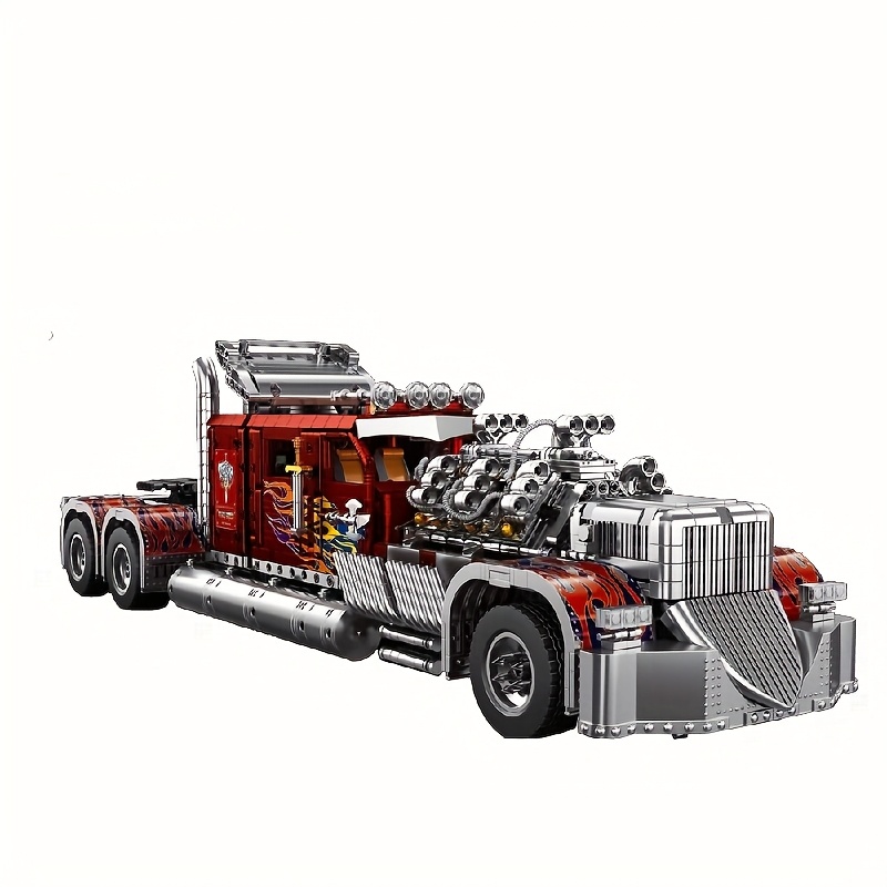 Image of No Original Box No Motor 3485pcs Home Decoration Beautiful Big Car Building Block Assembly Model For Christmas Halloween Birthday Gift, Y18066 Modular Building Toy For Valentines Gifts.