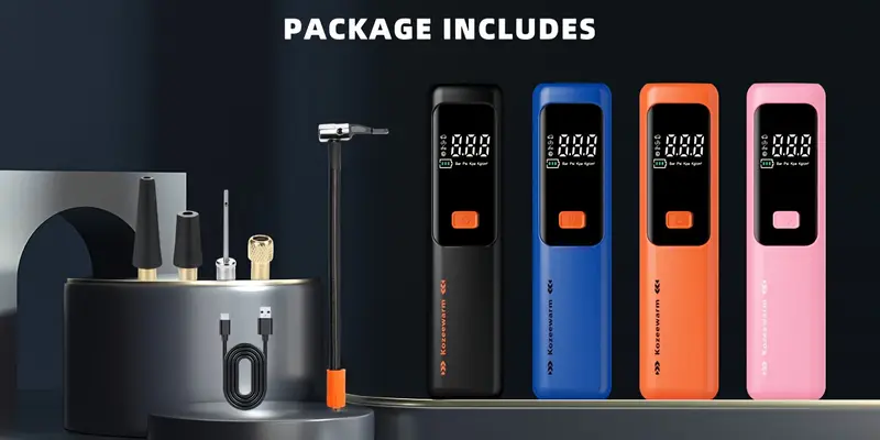 air pump for car tires tire inflator portable air compressor tire air pump for car suitable for bicycle tires motorcycle tires and   types of balls portable air compressor for tire inflator tire pressure gauge car accessories Product details 6