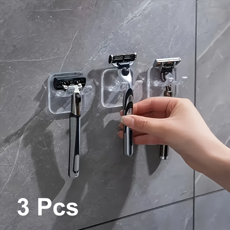 A Wall-mounted Razor Holder , A Multifunctional Bathroom Storage Rack That Requires No Drilling, Suitable For Storing Razors