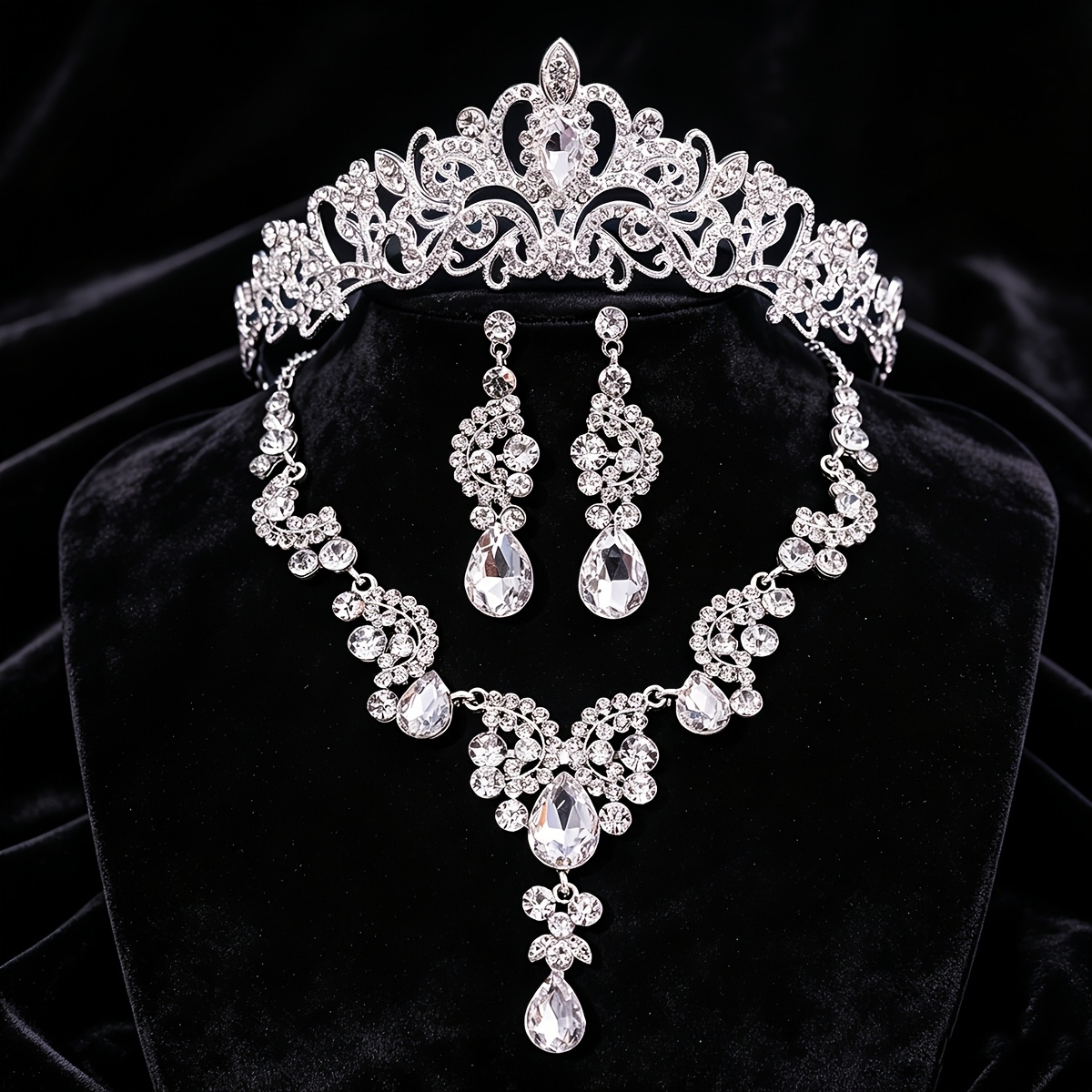 TEMU 3pcs Set, Fashionable Openwork Crown, Suitable For Pairing, Styling, Dinner Parties, Christmas Parties, Photo Shoots, And Light Business