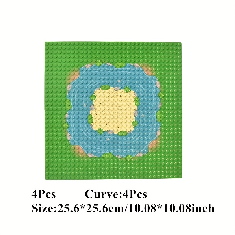 Small Particle Building Blocks Beach Grassland Scene Base Plate