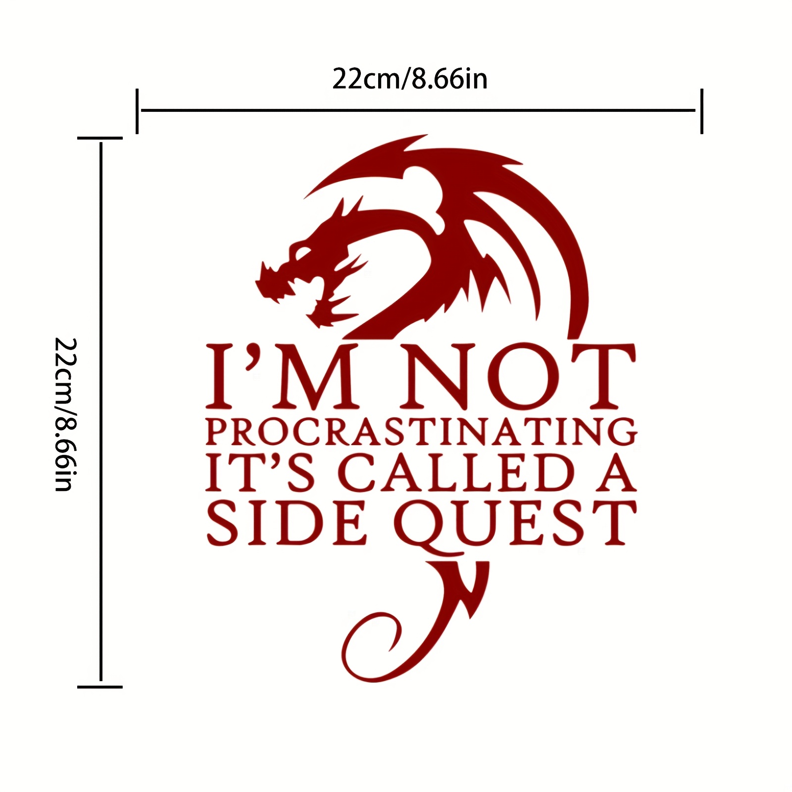 TEMU 4pcs Durable Washable Iron On Patches, " Procrastinating, It's Called A " - Red Dragon Main Picture Pattern Mixed Color Heat Transfer, Vinyl