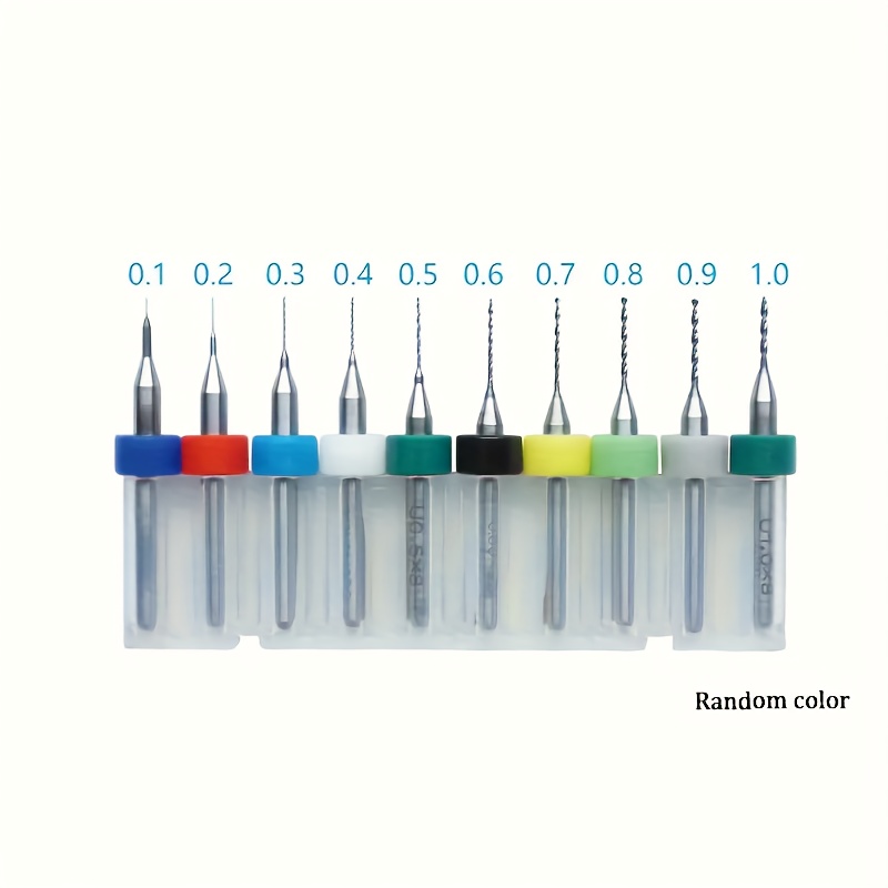 10pcs Pcb Macro Drill Bits Set Drill Bit Micro Drill Bit For Print Circuit Board Amber Beeswax Rough Stone Jewelry Random Color