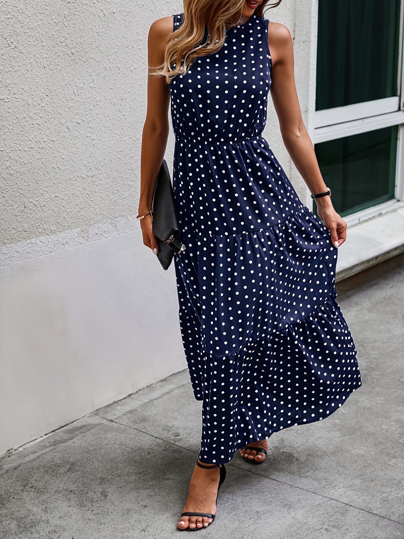 without ladies dress round neck layer elegant SID-CR2881
