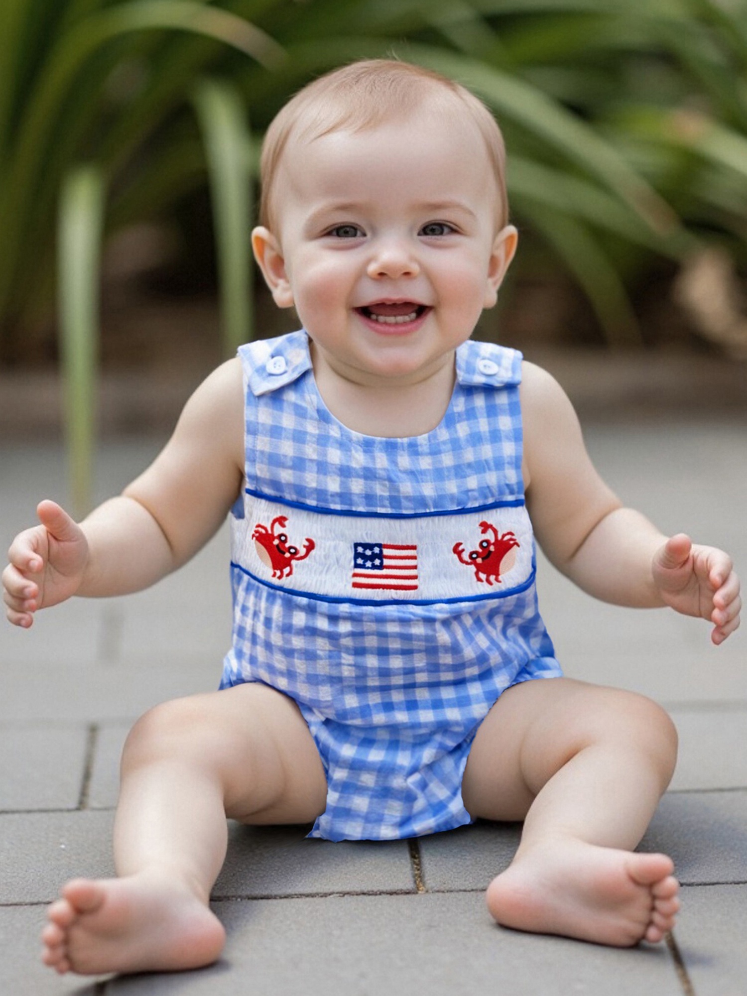 Romper Red White And Blue Newborn Outfits 4th July Baby Boy Romper