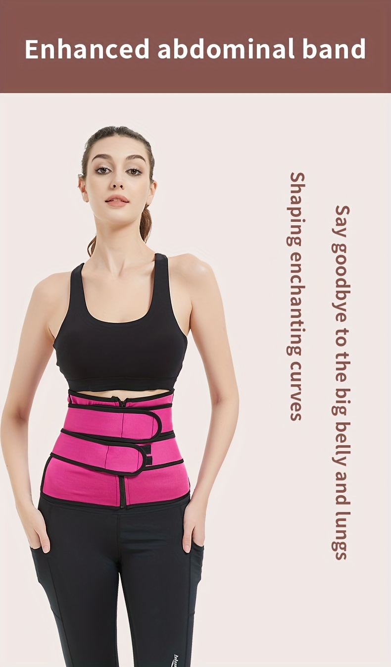 Women's Waist Trainer Tummy Control Slim BodyShaper - Double Layer Abdominal Belt with, Workout & Casual Attire, Sweat- & Slimming Design, Comfortable Tummy Wrap for Core Strength & Burning, Fitness & Casual Use, Easy to Wear Without, Hand Wash or