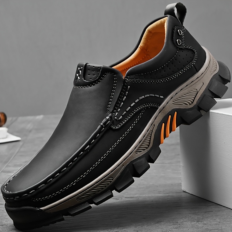 Men's Casual Slip-On Loafers - Breathable, Non-Slip Rubber Sole Dress Shoes in Black, Brown, Grey | Sizes 6.5-10, for Autumn, Spring