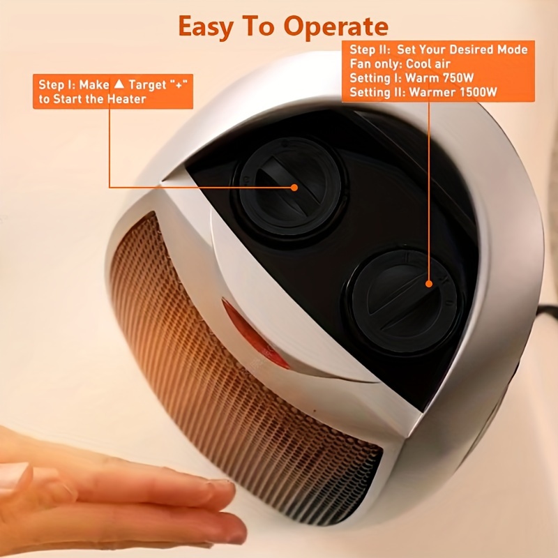 Electric Fan Easy Home Ceramic Heater With Fan Electric Heater Fan