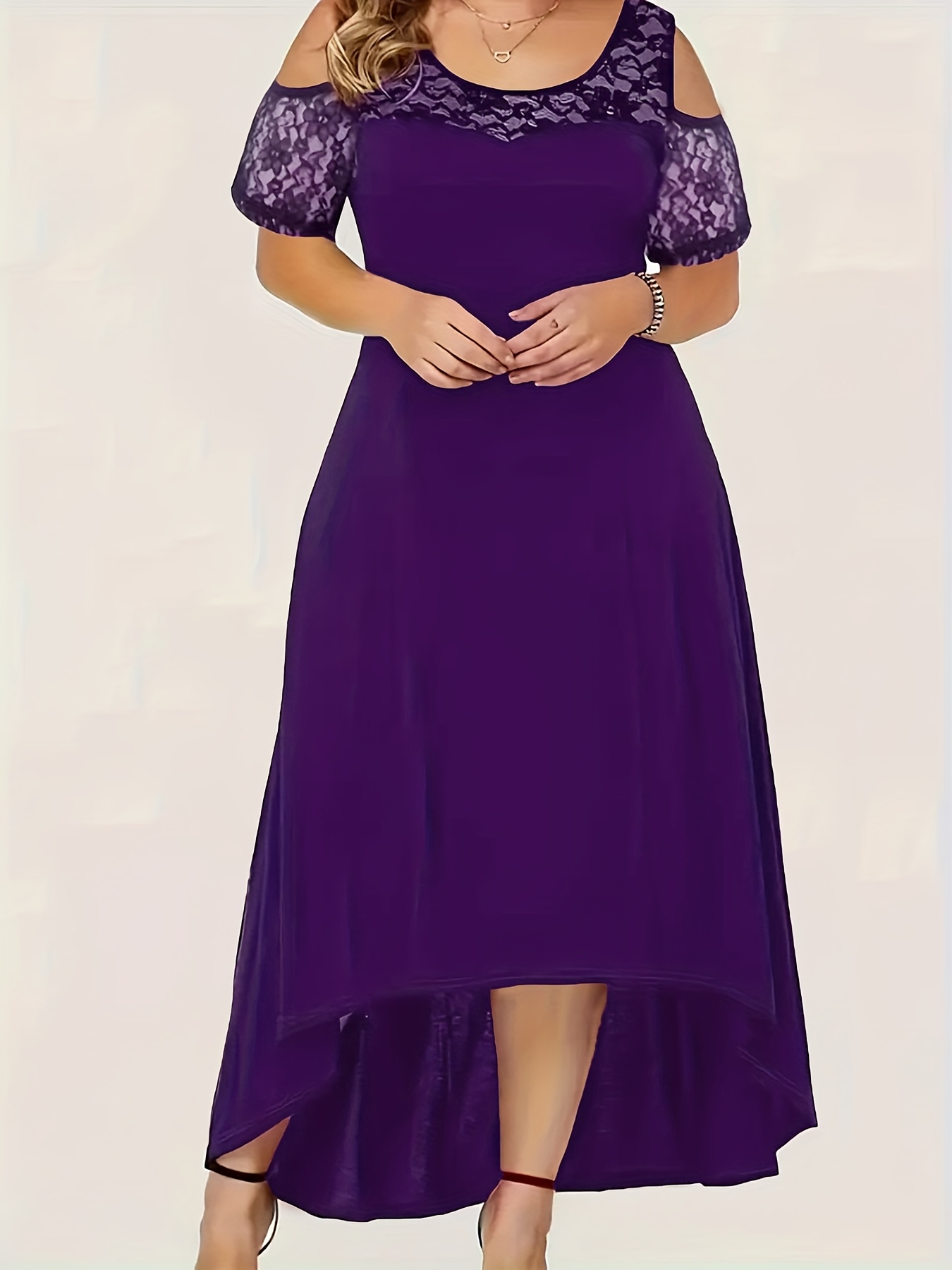 plus size elegante kant off shoulder jurk Temu Belgium