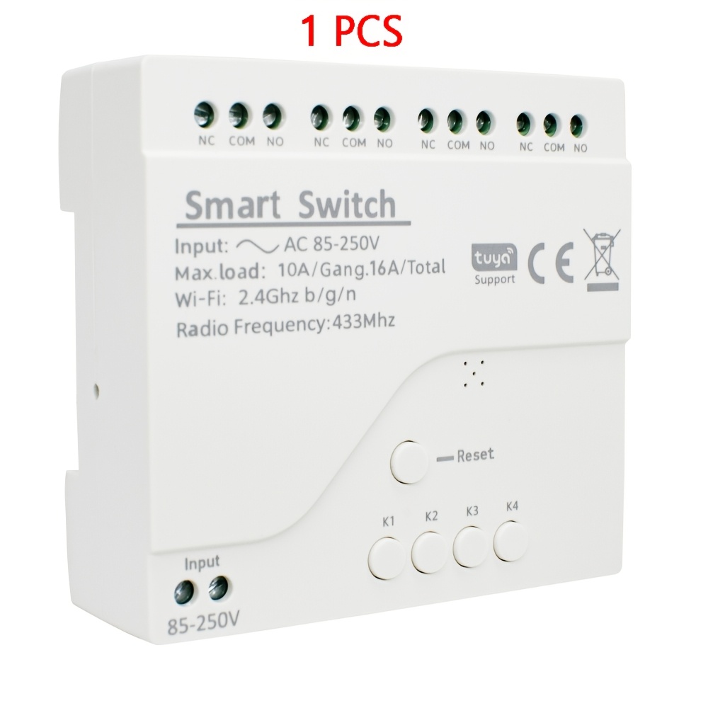   smart wifi motor switch module 4ch 110v 220v ac 85 250v     4 channels relay compatible with alexa google home