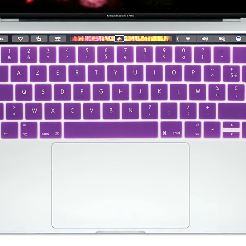 TEMU 1pc Single Color And Multicolor Stylish Pattern Keyboard Cover | French Eu Layout | For With 13-inch And 15-inch - Compatible With Model A2159,