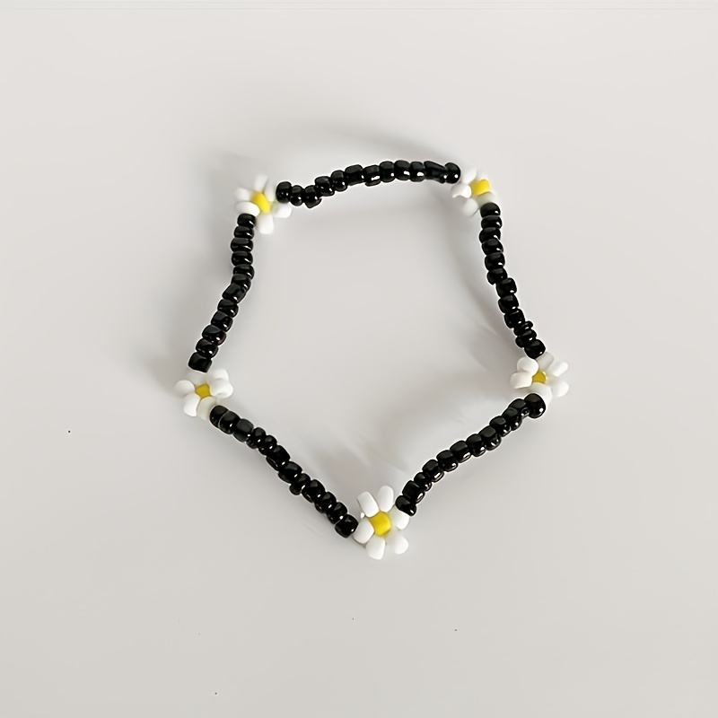 Fashionable Bohemian Style Colorful Rice Bead Elastic Bracelet