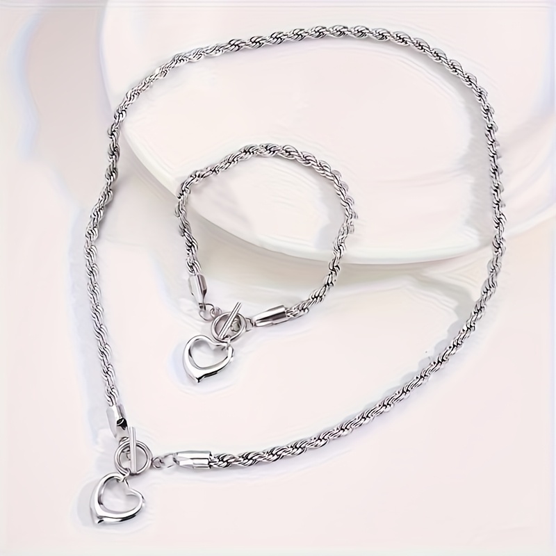 5pcs Multi-Layer Square Chain Necklaces Set