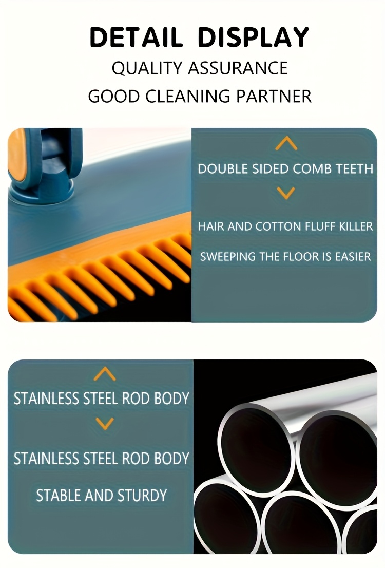 2 in 1 long handle broom and dustpan set suitable for home office indoor outdoor sweeping upright broom and dustpan bathroom and kitchen cleaning supplies Product details 2