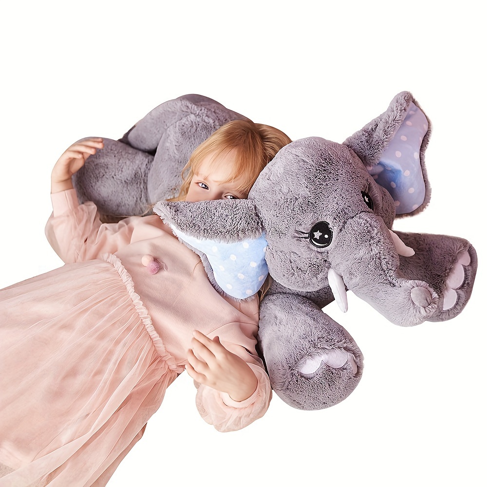 large elephant stuffed animal plush toy huge size cute - Temu
