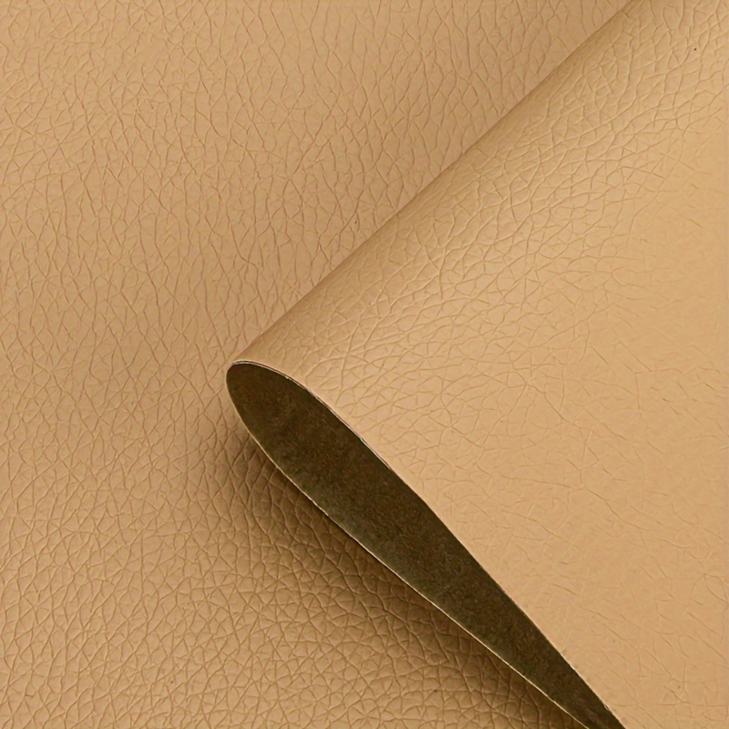 Patch Réparation Cuir Autocollant 21x28cm - 2 Pièces Brun Clair Pour Meubles Et Vêtements