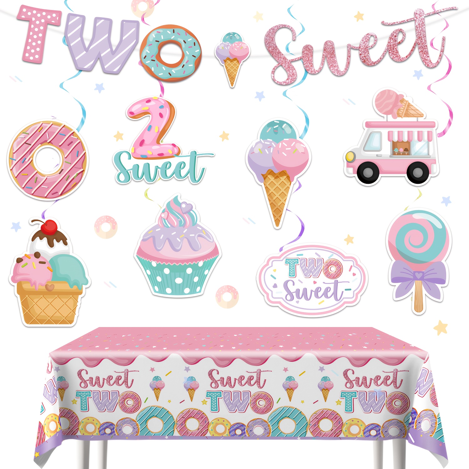 Happy Birthday Banner – Bunte Macaron & Gänseblümchen Wimpelkette, Pastellfarben Für Geburtstagsdeko