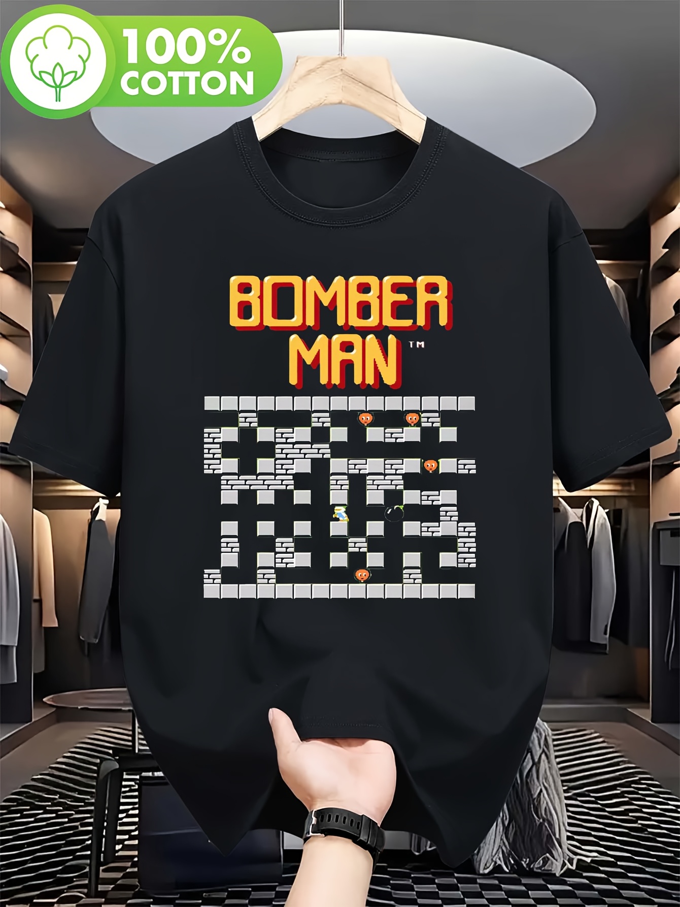 7C1E2215-227D-4051-Bad6-18B4D5Ca6982.Jpg bomberman retro t-shirt für männer