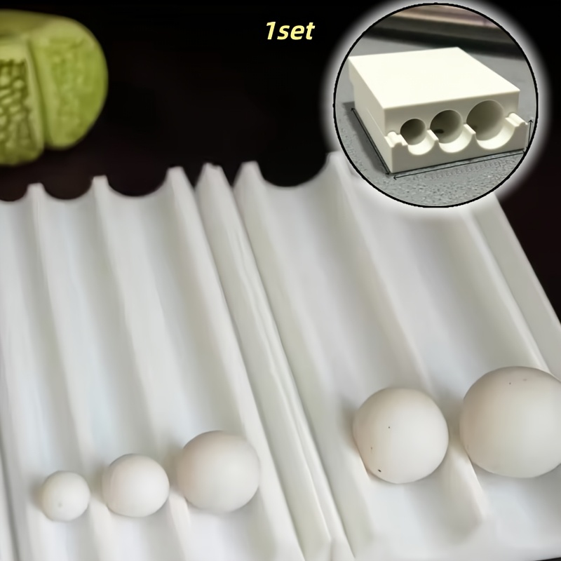 TEMU 1 Set, Textured Ball Mold Set, 3 Sizes Of Round Clay Molds, Suitable For Jewelry Beading, Handmade Pendant And Beading Accessory Making