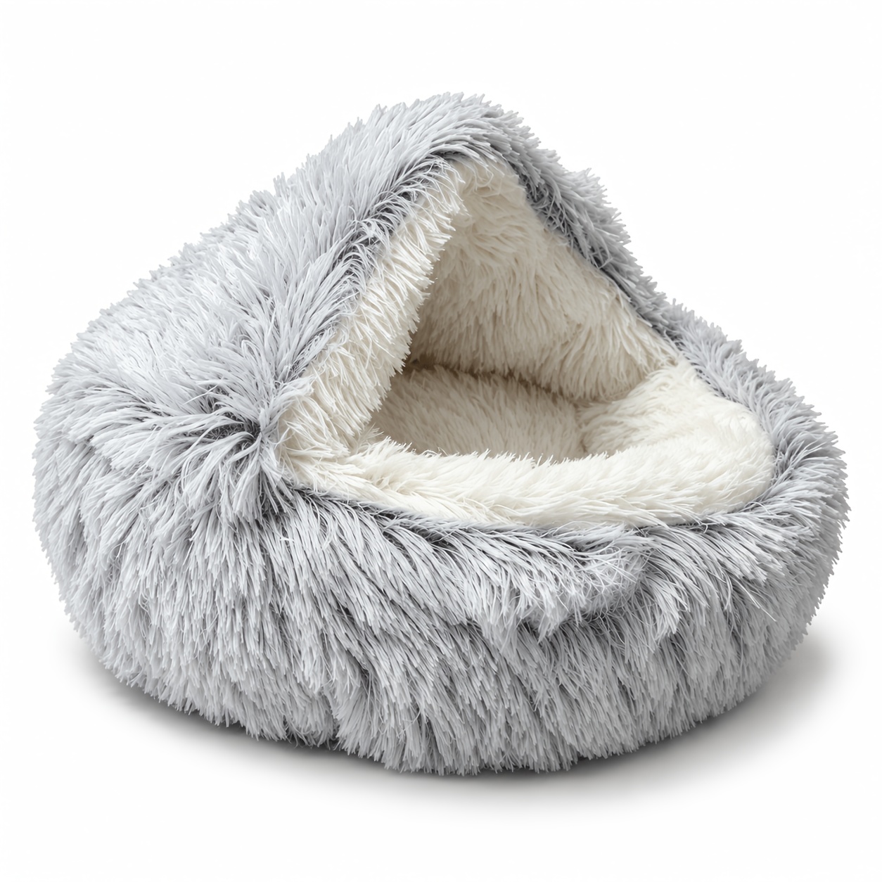 TEMU Cuccia a grotta per di taglia e media universale | Cuccia per cani a forma di per semi-chiuso in peluche ultra- | Cuccia per animali domestici
