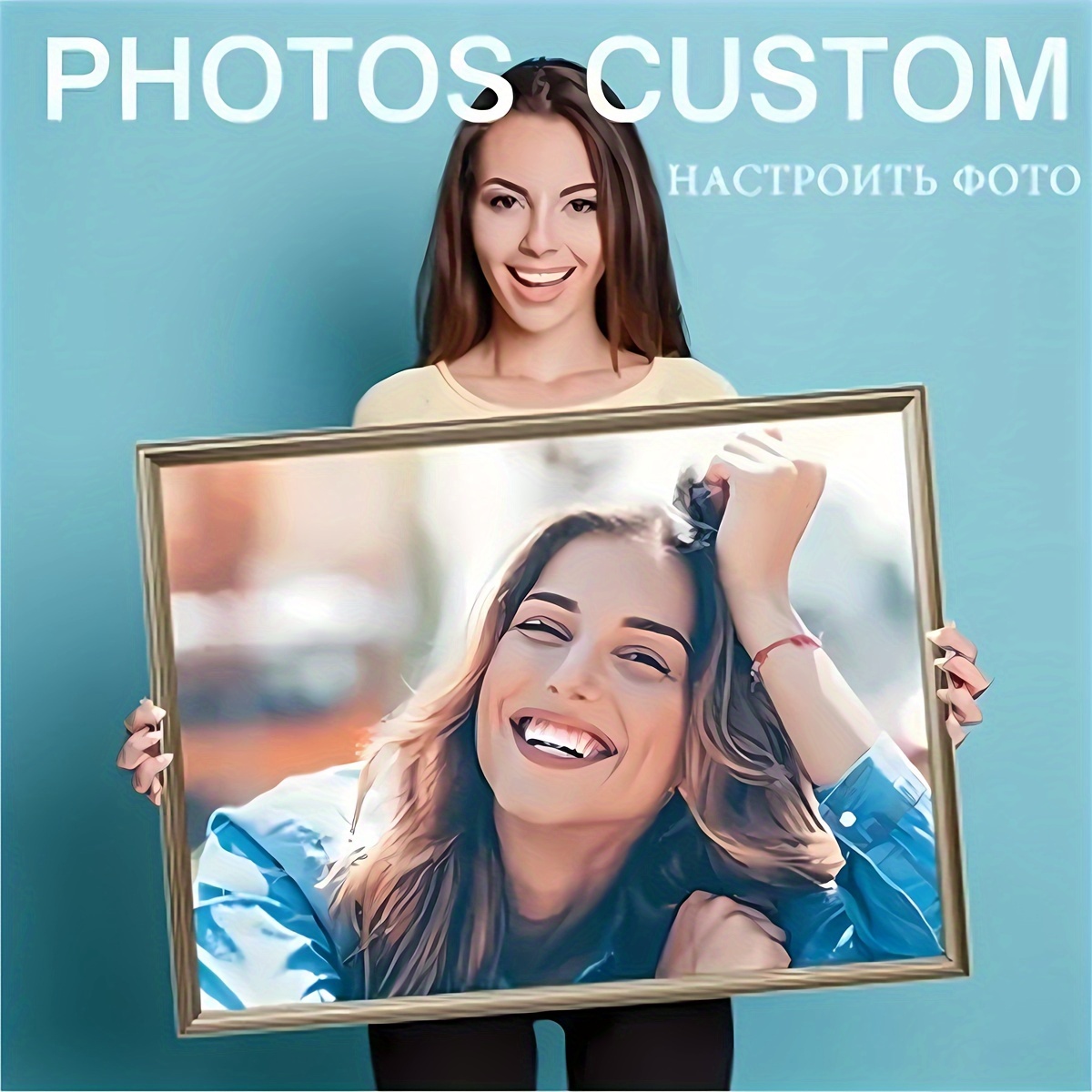 

Create Personalized 5d Diy Diamond Art Painting, Customize Digital Painting Kit, Customize Home Decor Diamond Art, Unique Gift With Your Own Photo, Round Diamond 40*40cm/15.7*15.7in
