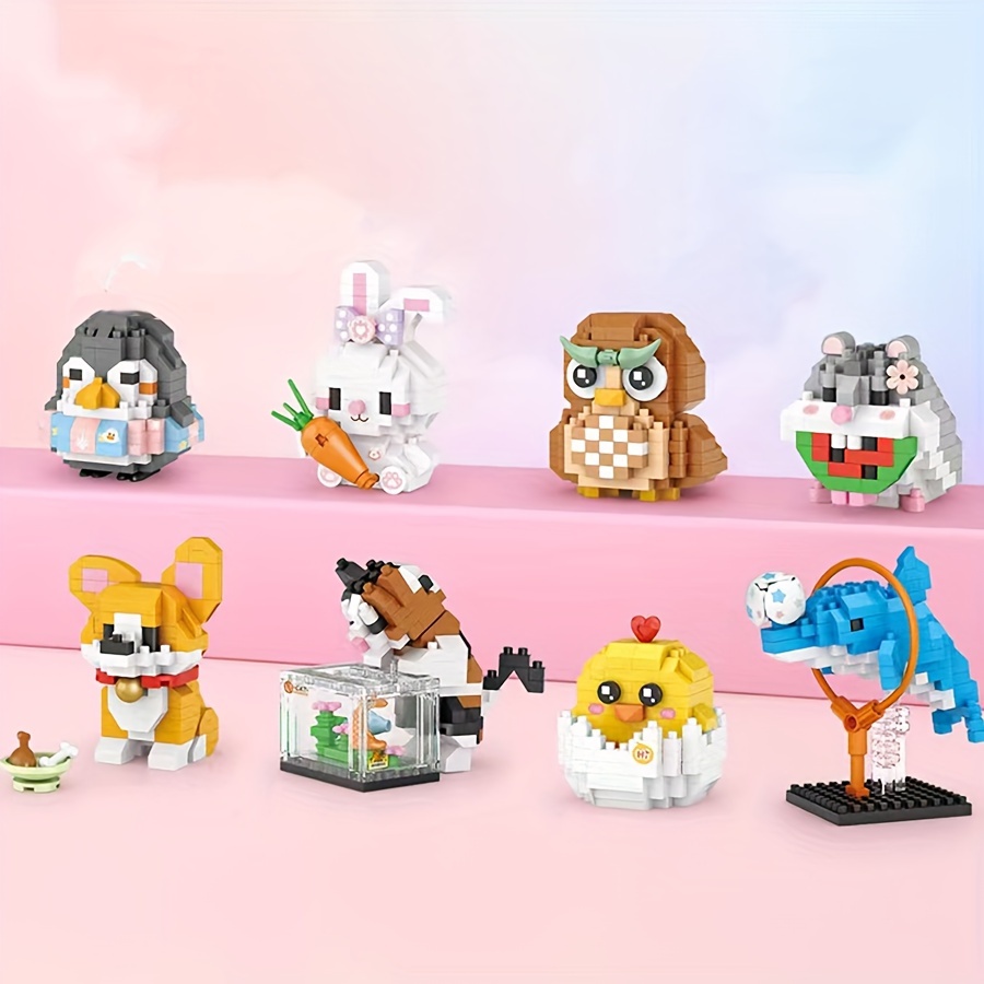 

Splicing Small Building Blocks, Cute Cartoon Animal Pet Model Assembly Toy, Creative Gift, Desktop Decoration