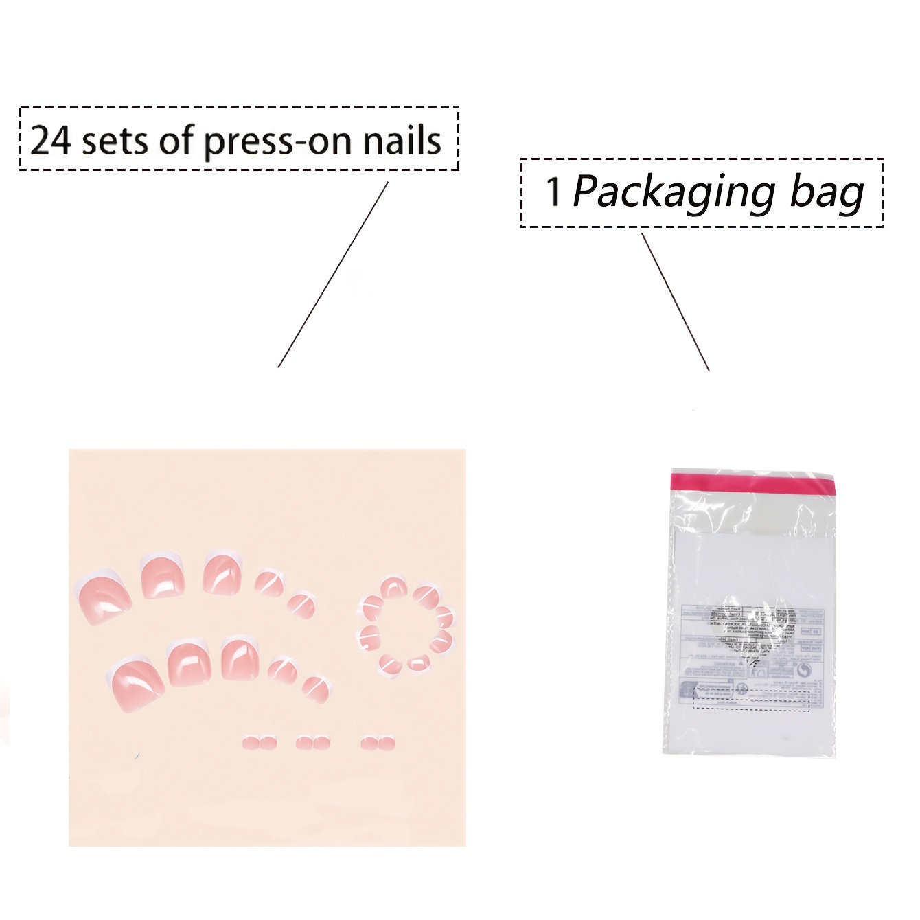 25pcs(24 Wearable Armor+1packaging Bag)short Square Shape With To Apply Fake Nails For A Chic Look Stylish Nail Wear Elegant Durable Pressons Cute Nails