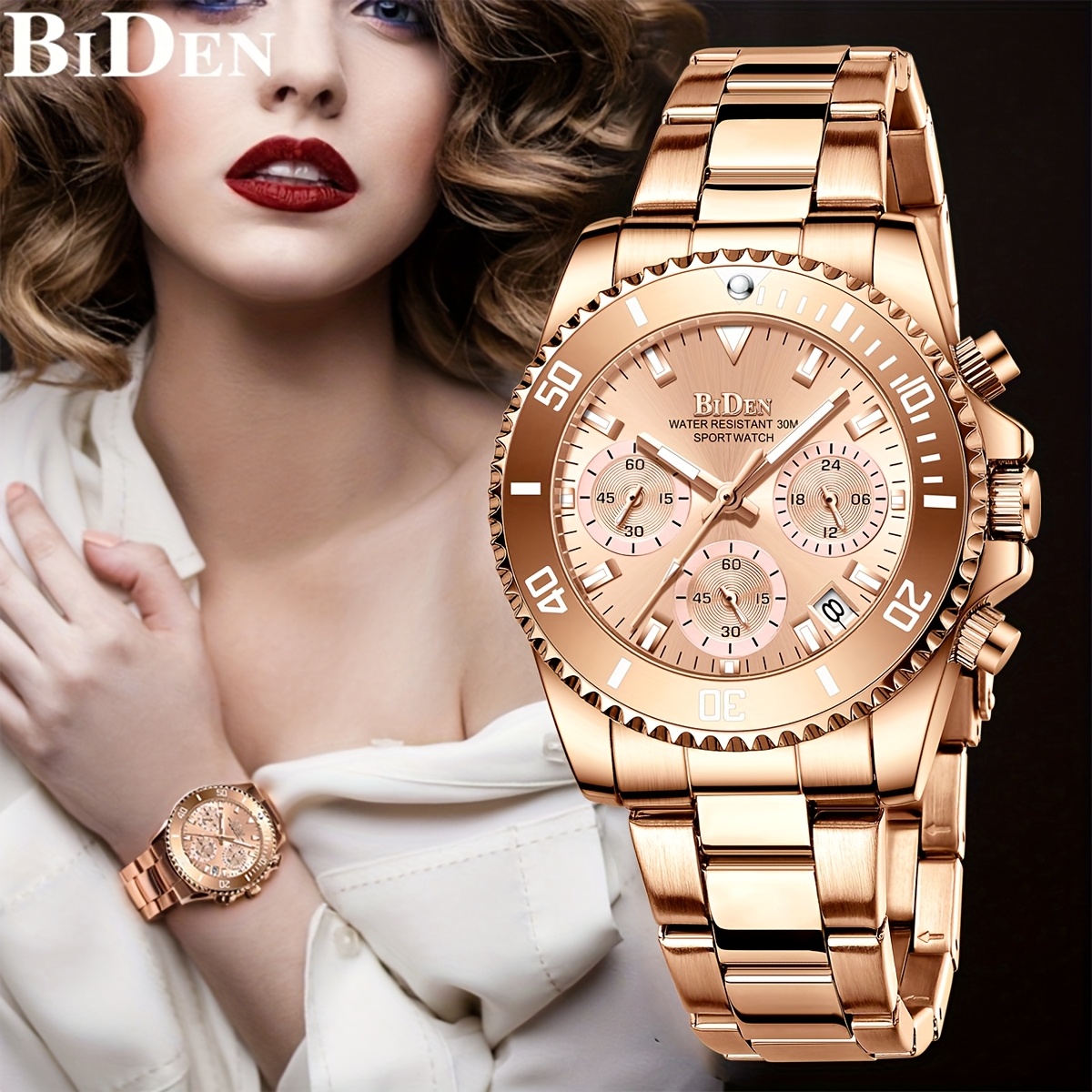 slim fit dress slacks Haute Sauce Women's The Dot Round Watch | California Gold Stainless Steel  Strap | Antique Gold Dial | One-Size | Foldover Closure | Quartz | Battery