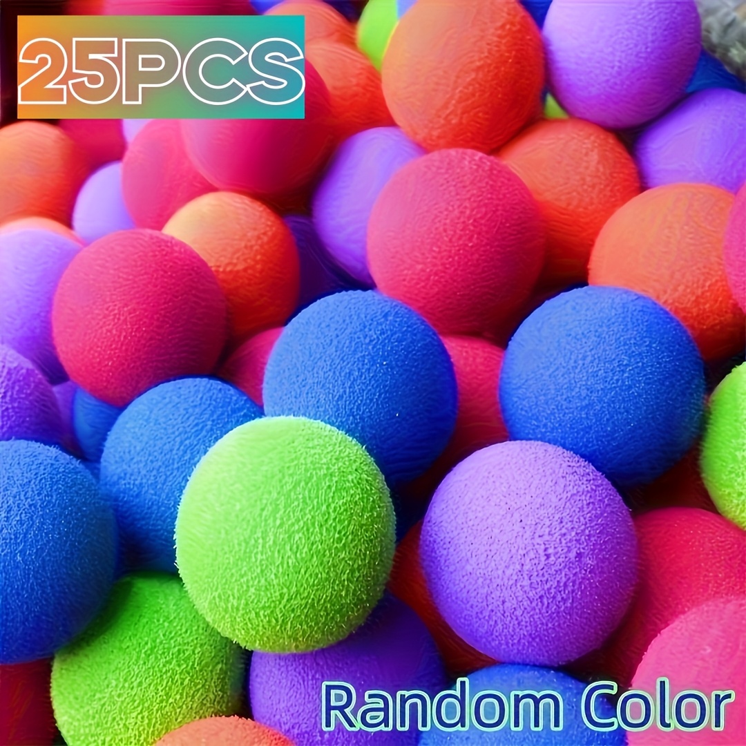 [soft Silent Pet Ball] 12pcs Or 25pcs Set Soft Silent Eva Ball | Quiet Reusable Interactive Pet Toy, Random Color, 3.2cm/1.26in Spherical For Hunting & Games, Pet Launcher, No/ For Kittens