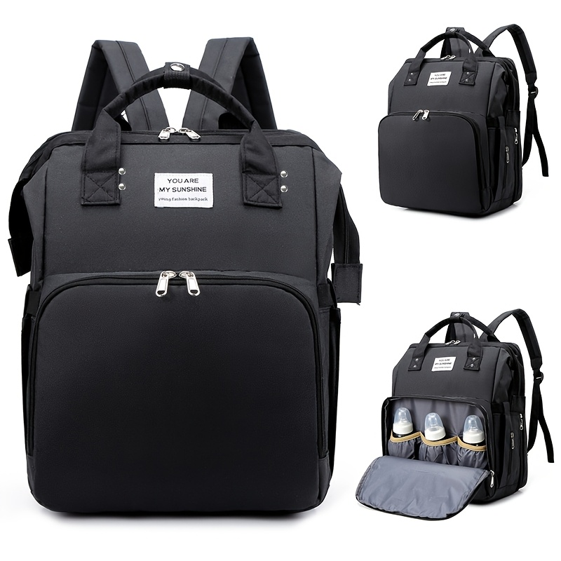 Multi-pocket Expandable Baby Bed Backpack, Insulated Bottle Compartment Large Capacity Mom Bag, Diaper Storage Backpack, Baby Gift