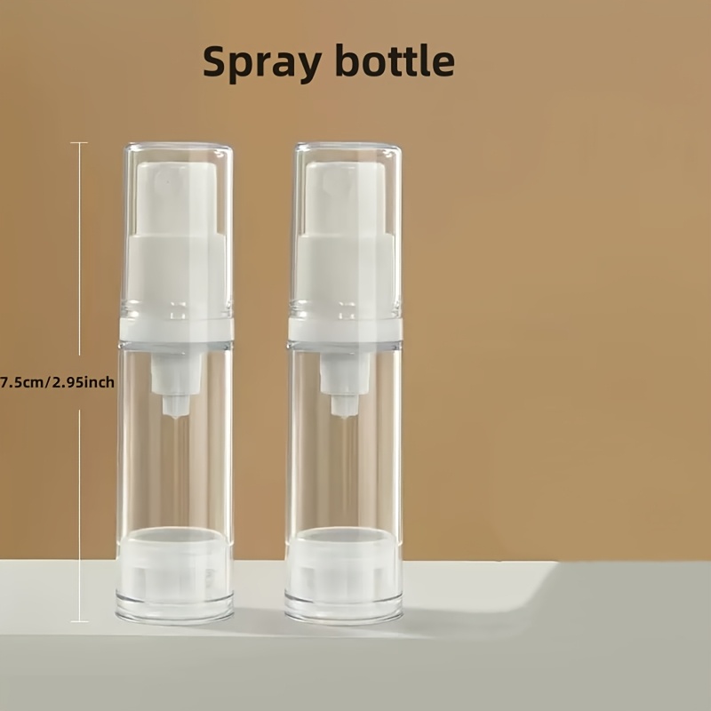 TEMU Ensemble de 2 bouteilles de voyage portables à vide avec pompe et embouts de pulvérisation - Rechargeables et approuvées pour l'utilisation en