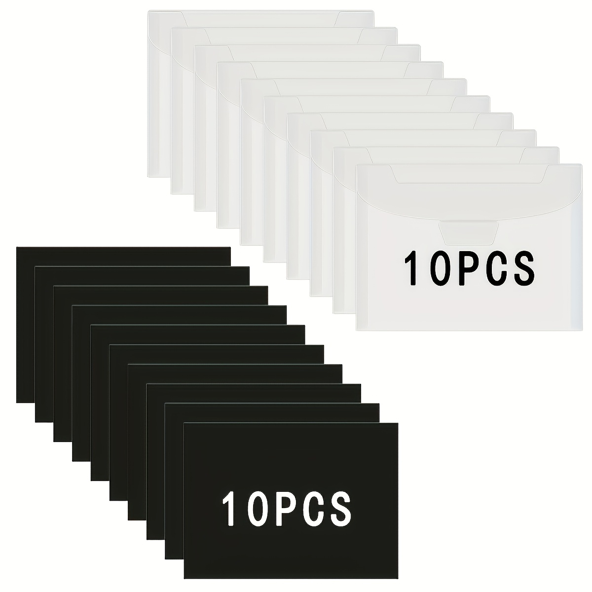 TEMU 20 protectores magnéticos para páginas de álbumes de recortes - 10 fundas para archivos + 10 hojas magnéticas, separadores de bolsillo de