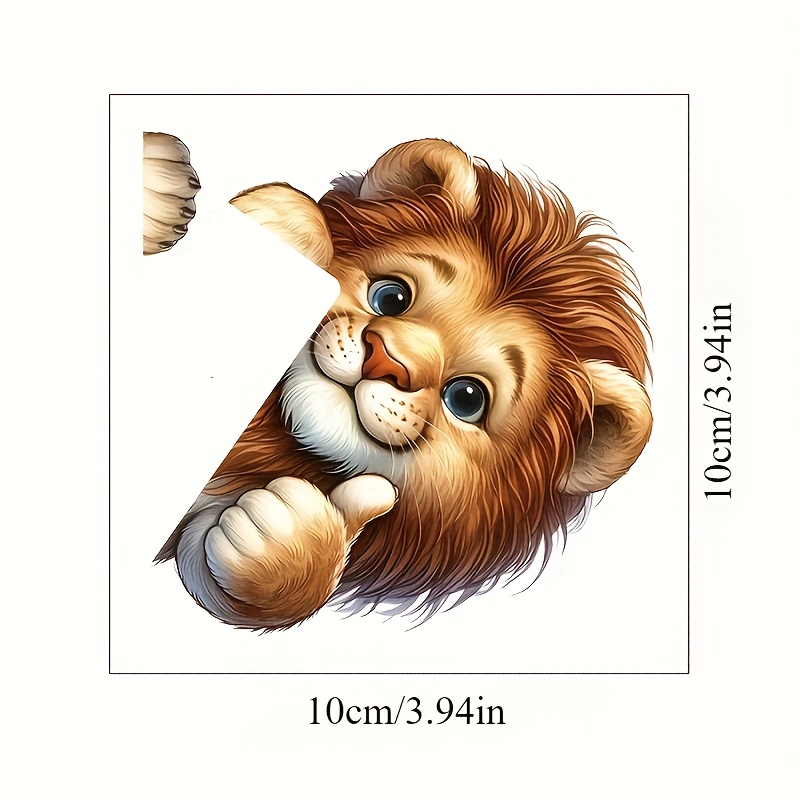 Cute Lion Thumbs-Up Light Switch Sticker for Home Decor