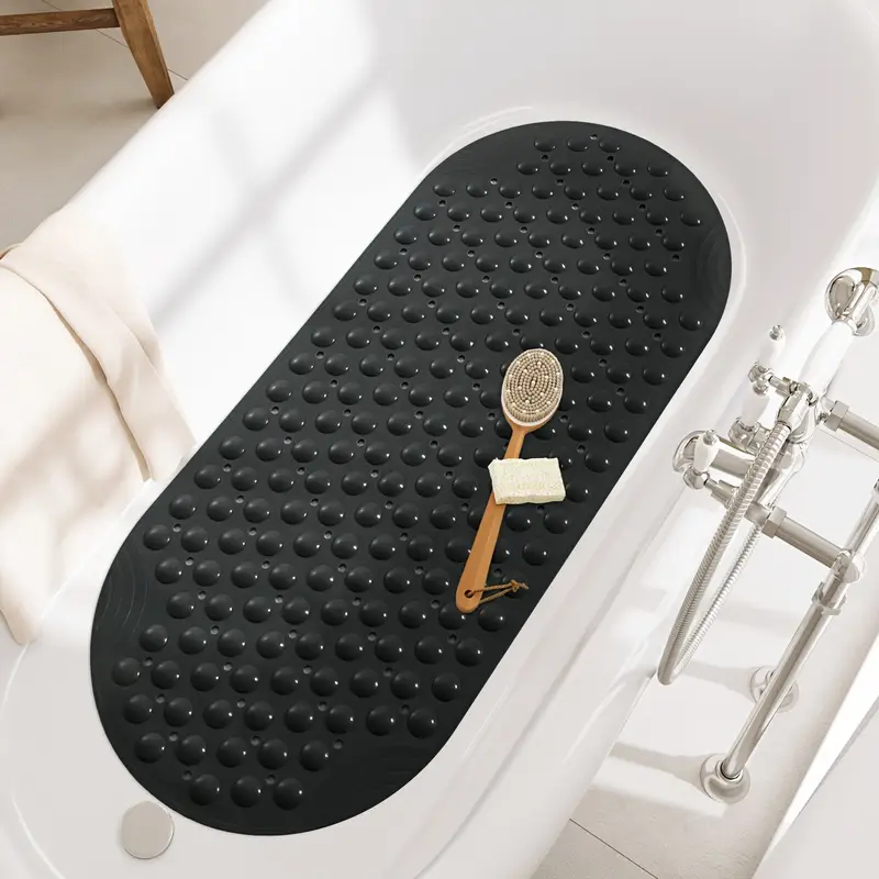 premium pvc non slip bathtub mat with massage design washable 15 7 x 34 6 suction cups for secure placement christmas halloween gift decoration Product details 2