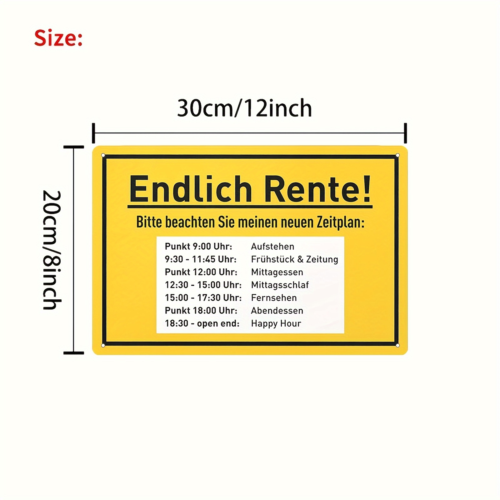 Image of 2d Flat, Single Metal Sign, Humorous Retirement Farewell Sign - No Frame, Great Gift For Coworkers & Men, Perfect For Pension Parties & 20*30cm/ 8*12inch