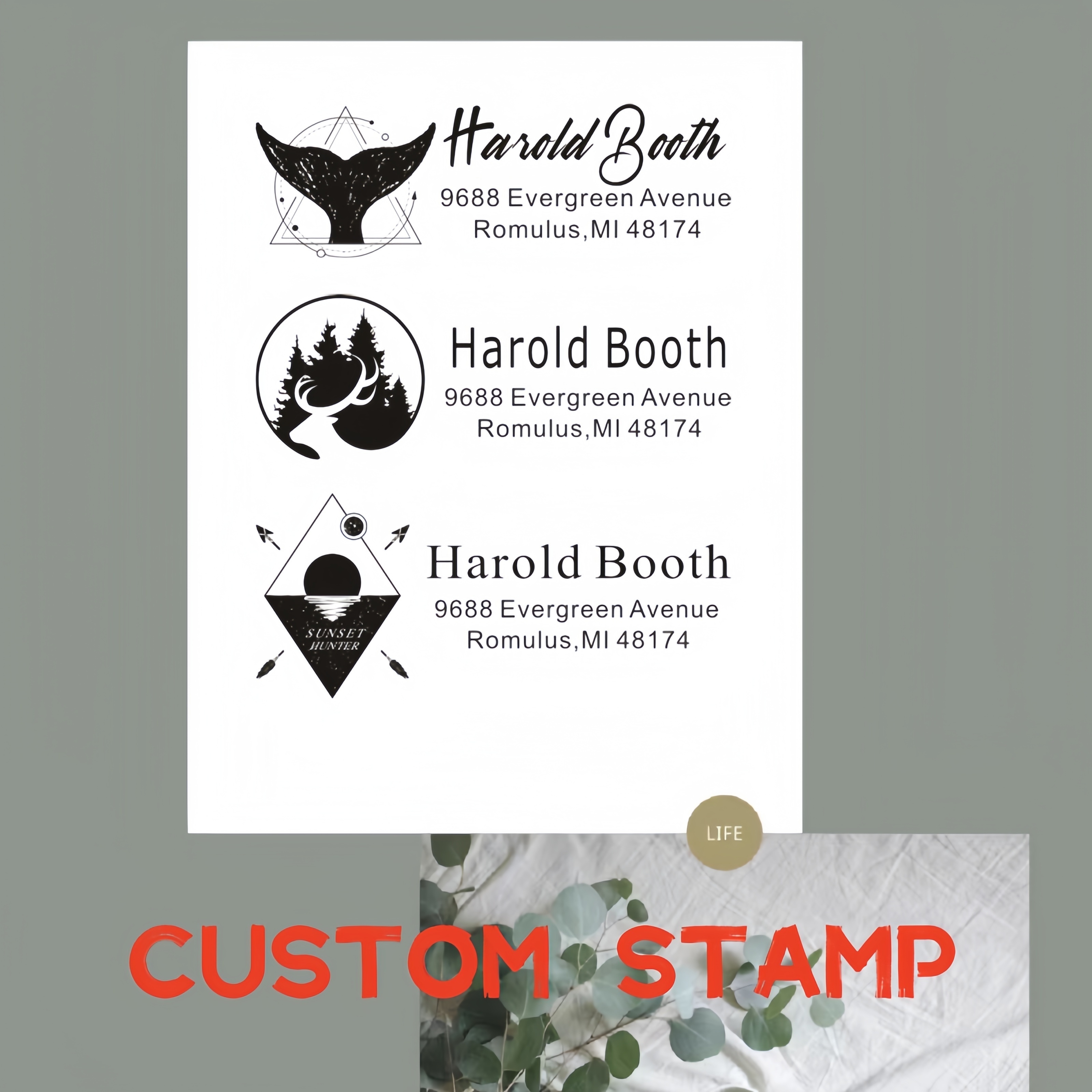 Professional Customized Personalized Business Stamp Clear Temu