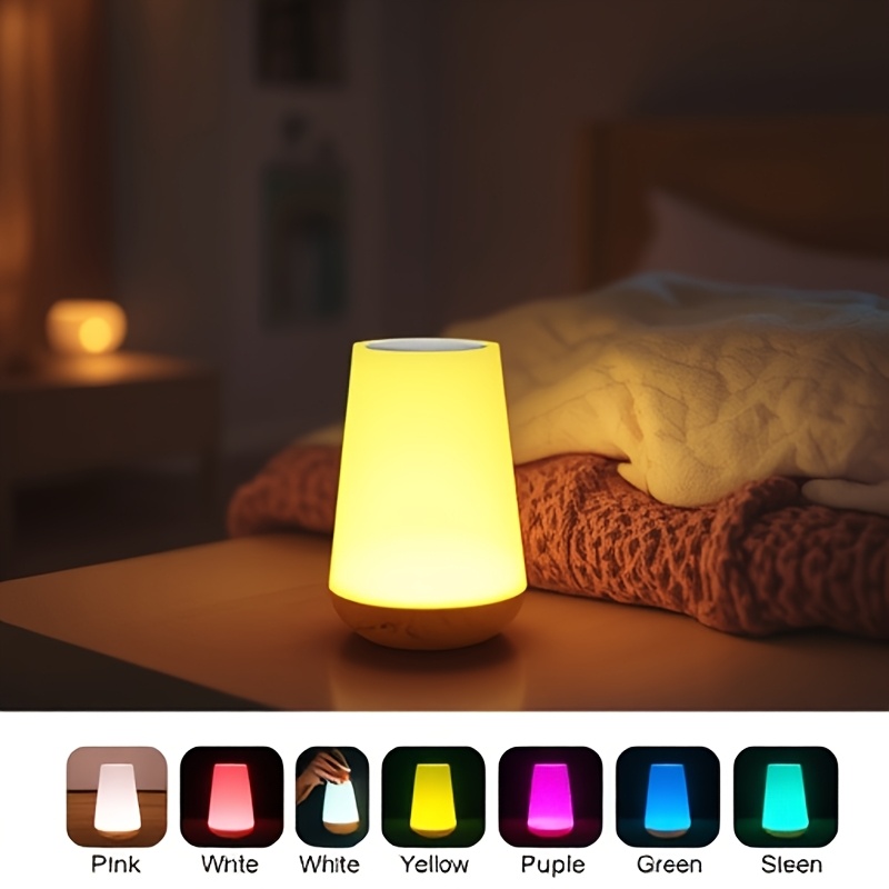 Touch Sensor LED Night Light with Remote Control, Touch Table Lamp, Small Night Light/Remote Desk Lamp, 13-Color Changing Small Night Light, with Timer Shut-Off, for Bedroom, Living Room, Party, Desktop, Birthday Gift Ambient Light