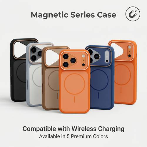 phone case k44 phone contrast magnetic phone case suitable for iphone 17 pro max matte material full coverage design shockproof protection for iphone 16 pro max 15 14 pro