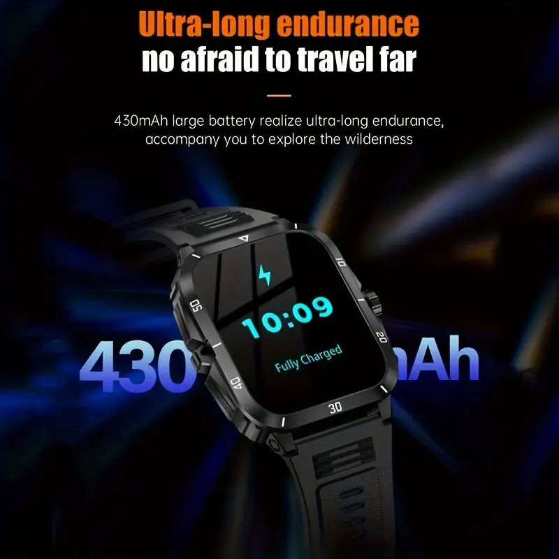 smart watch sturdy and outdoor perfect activity long voice call body detection mens and womens watch 8