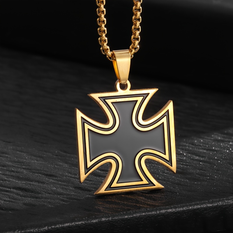 

Classic Stainless Steel Pendant Necklace, Vintage-style Design, Unisex Gift For Men And Women, Suitable For Daily Wear Or Gift Giving