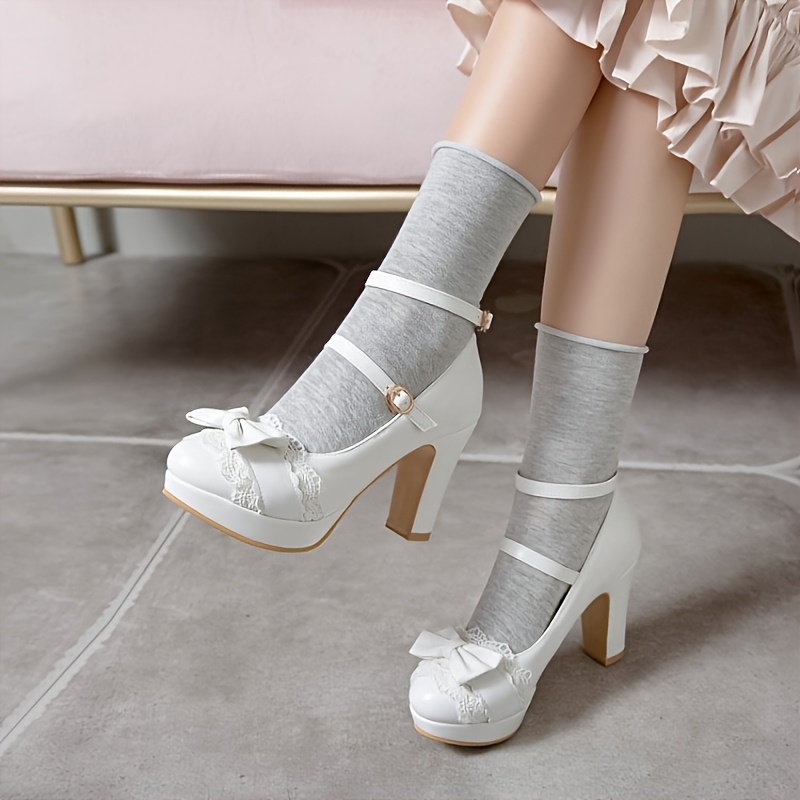 Pink Elegant Women's Mary Jane Pumps