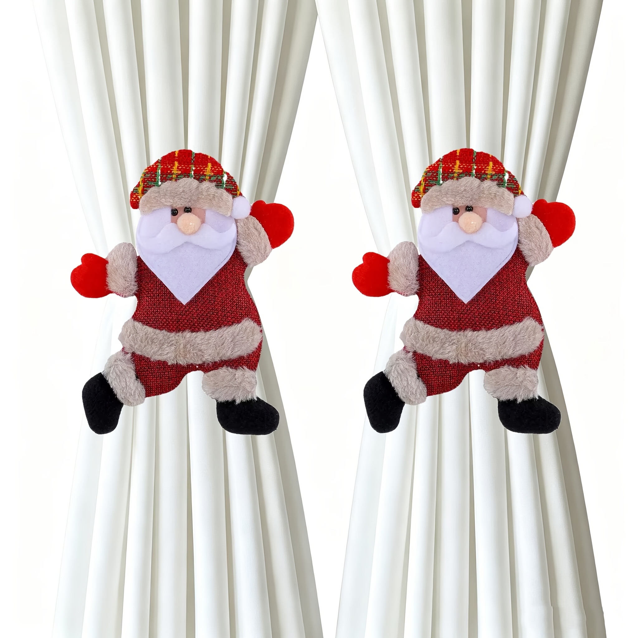 TEMU 2pcs Christmas Curtain Tiebacks