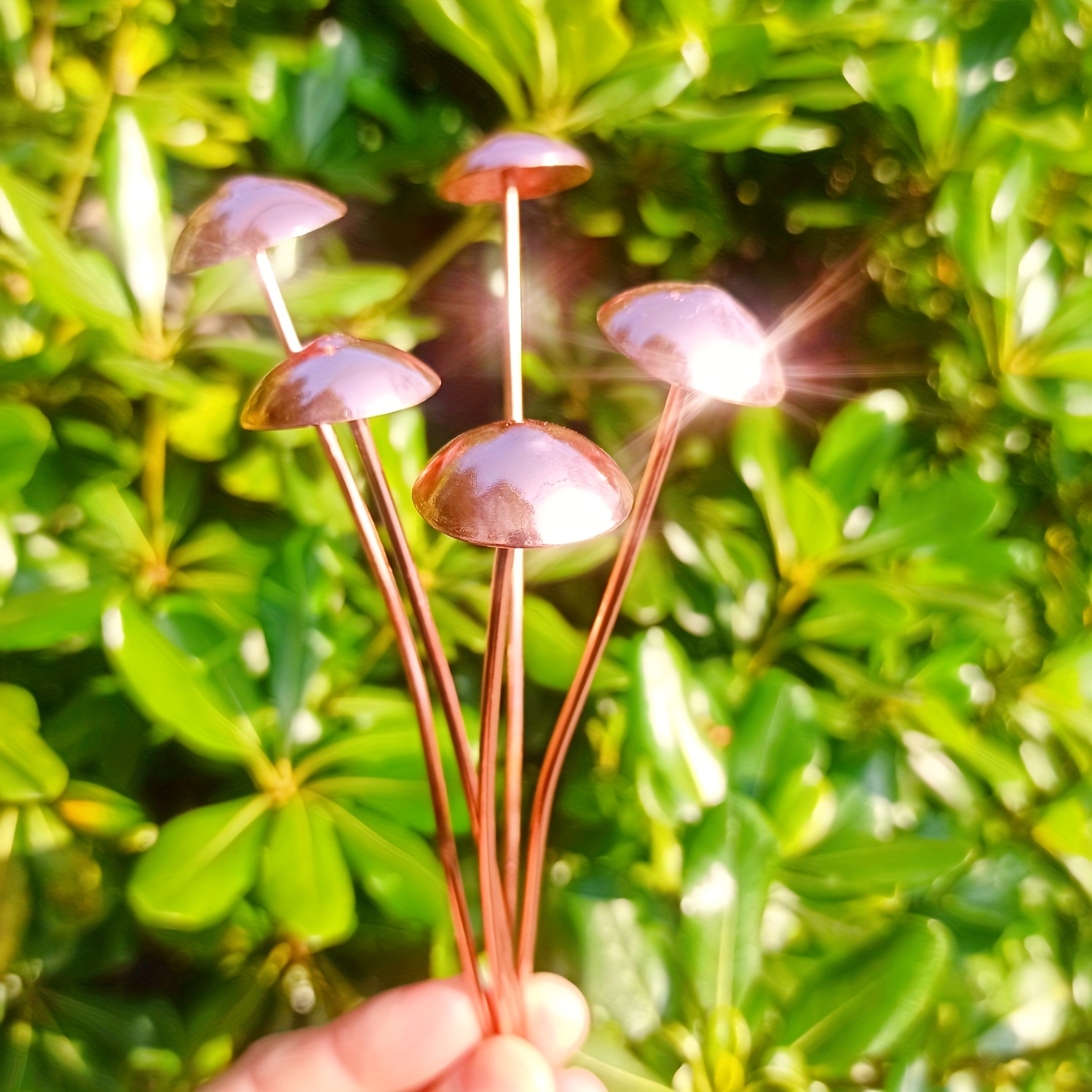 Image of 1pc Metal Mushroom Garden Decorations, Potted Plants, Garden And Lawn Decorations, Outdoor Crafts, Christmas Decorations, The Perfect Christmas Gift